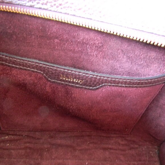 MULBERRY Zipped Bayswater LARGE OXBLOOD/BURGUNDY LEATHER SATCHEL/CROSSBODY - Picture 10 of 14
